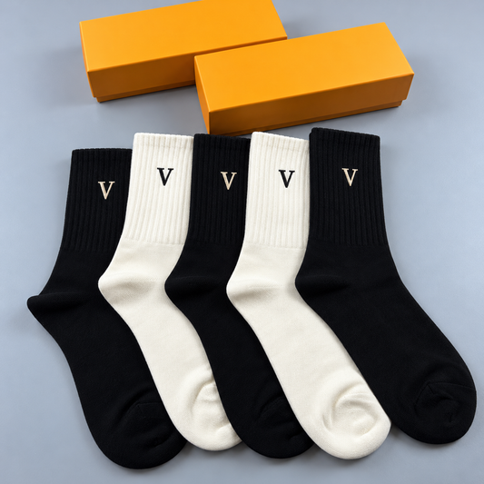 Cotton Crew Socks 5-Pack